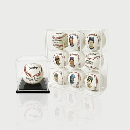 9 Slotted Baseball Display Case