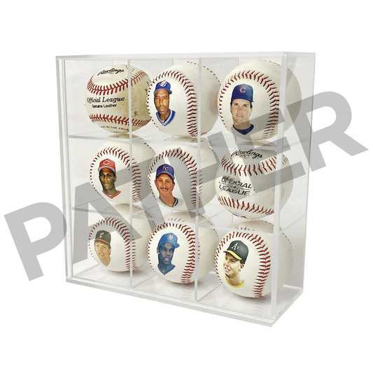 9 Slotted Baseball Display Case